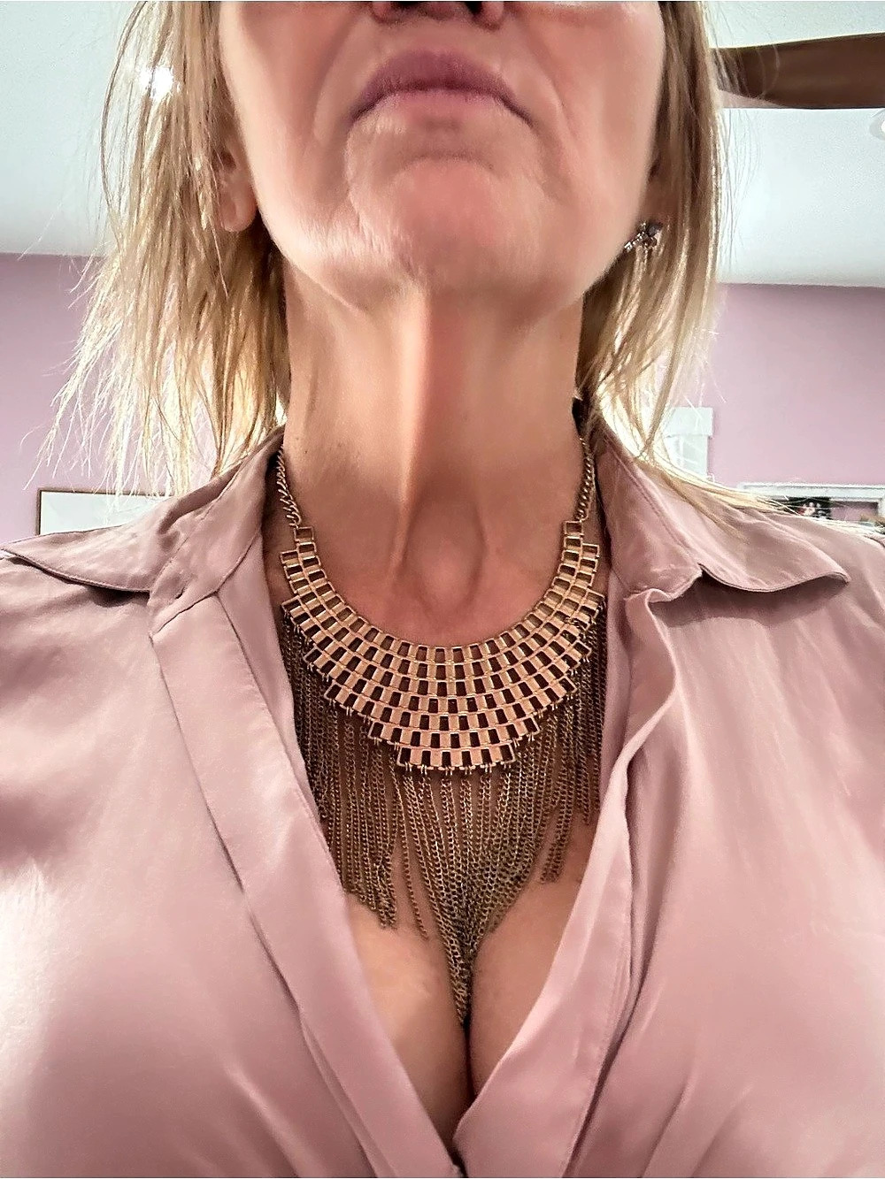 Gold-Tone Statement Bib Necklace